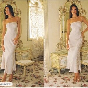 Princess Polly Salvin Strapless Maxi Dress Champagne